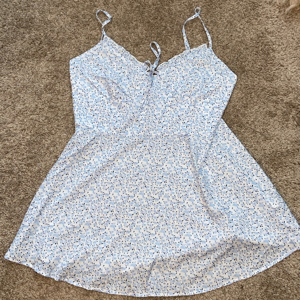 Blue Floral Dress 2XL
